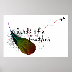 fåglar av en feather. poster