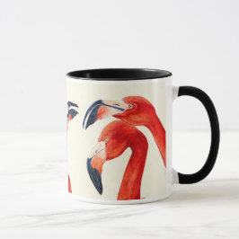 Fåglar av en fjäder - Flamingokaffemugg Mugg