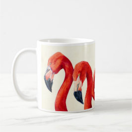 Fåglar av en fjäder - Flamingokaffemugg Mugg