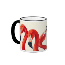 Fåglar av en fjäder - Flamingokaffemugg