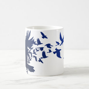 fåglar av en fjäder kaffemugg