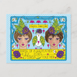 Fåglar av en fjäder__ vykort