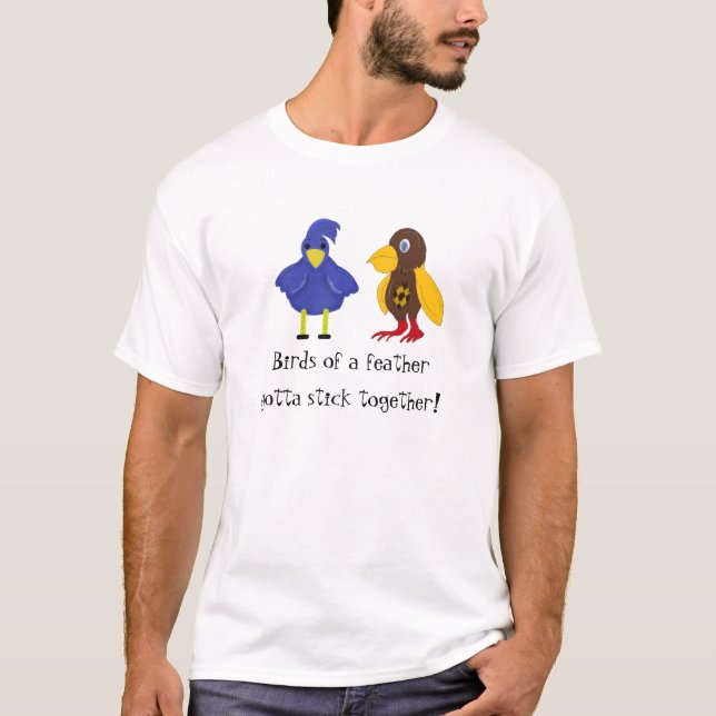 Fåglar av en ludd... t shirt (Framsida)