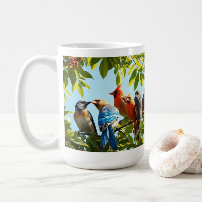 Fåglar av ett Feather United Vi samlar Ceramic Mug Kaffemugg (Med munk)