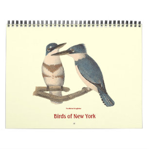 Fåglar av New York Lithograph Kalender