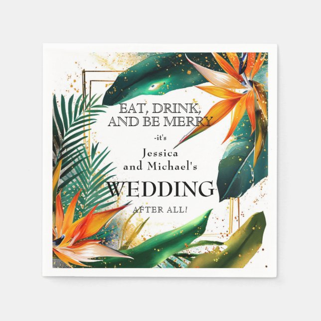 Fåglar av Paradise Bliss Pappersservett (Framsidan)