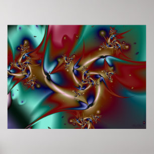 Fåglar av Paradise Fractal Poster