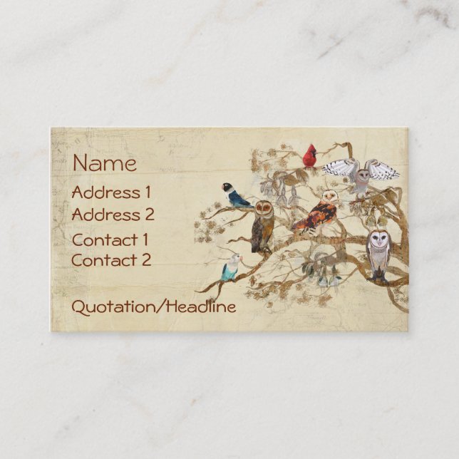 FÅGLAR AV SAMMA FJÄDERGRENvisitkort Visitkort (Framsida)