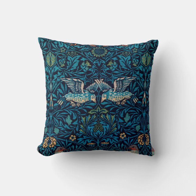 Fåglar av William Morris (1834-1896) Kudde (Framsida)