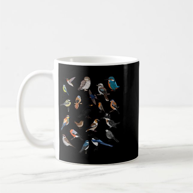 Fåglar Birdlover Fågelskådare Ornitholog Robin Wr Kaffemugg (Vänster)