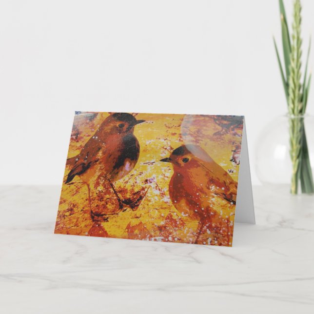 Fåglar Blandad media födelsedag Kort (Framsida)