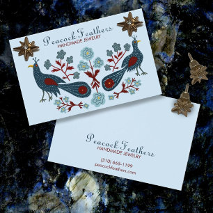 Fåglar Blommigt Uppläsning av Visning för påhitt m Visitkort