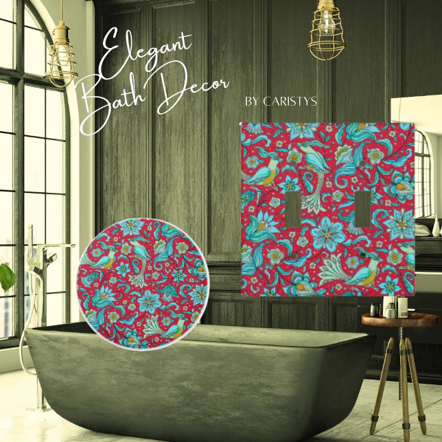 Fåglar, Blommigtar, blåsor, rödfåglar Knopp (Skapare uppladdad)