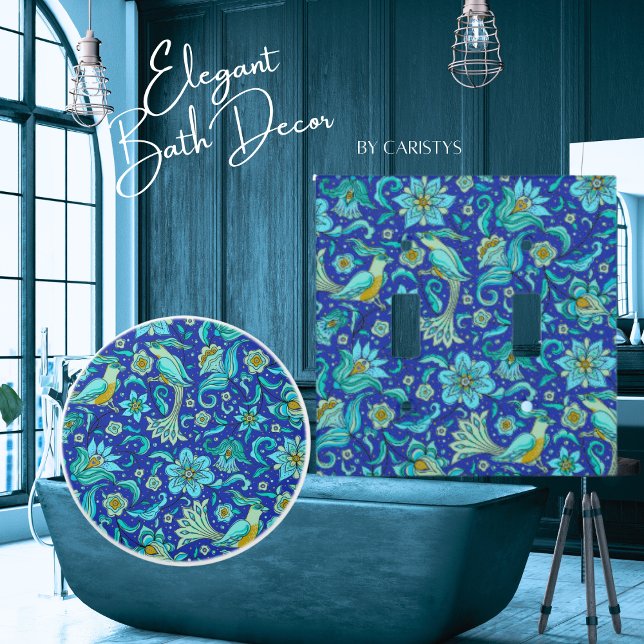 Fåglar Blommor Kunglig Blå, Gul Knopp (Skapare uppladdad)