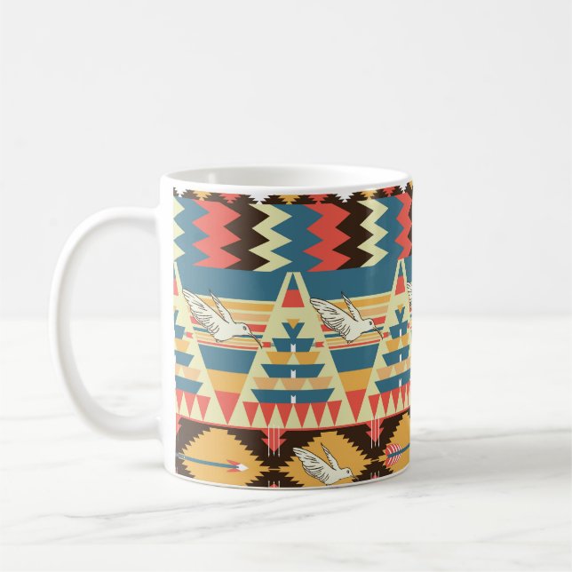 Fåglar, blommor mönster. kaffemugg (Vänster)