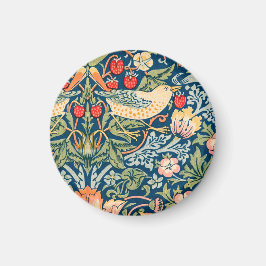 Fåglar & Blommor Wm Morris Konst Magnet