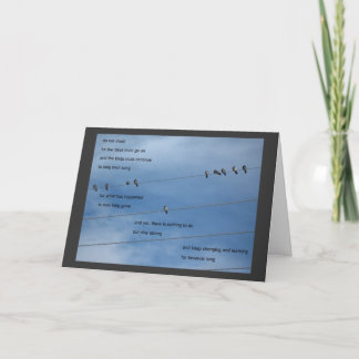 fåglar bor inte kortet kort