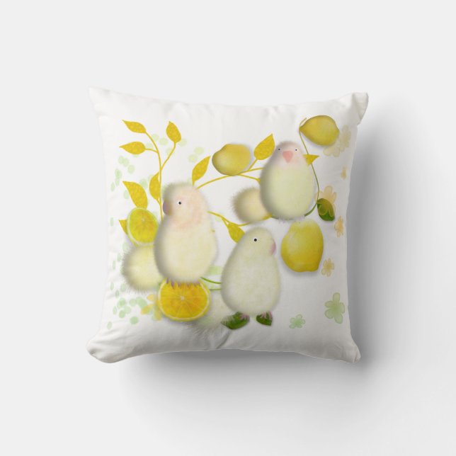 Fåglar & Citroner Kudde Lovebirds Kollektion (Framsida)