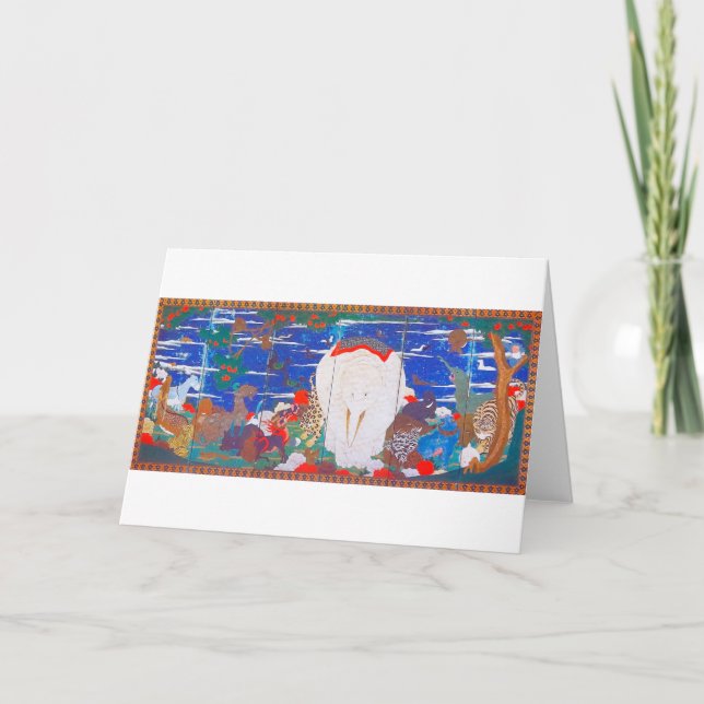 Fåglar, djur och Blommar växter(Höger)Jakuchu Kort (Framsida)