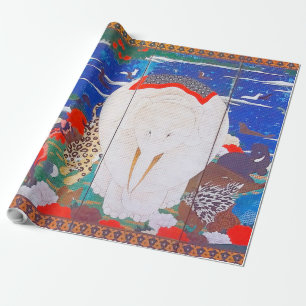 Fåglar, djur och Blommar växter(Höger)Jakuchu Presentpapper