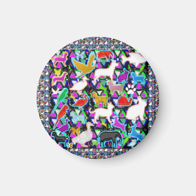 Fåglar Djur sällskapsdjur Barn Magnet (Framsidan)