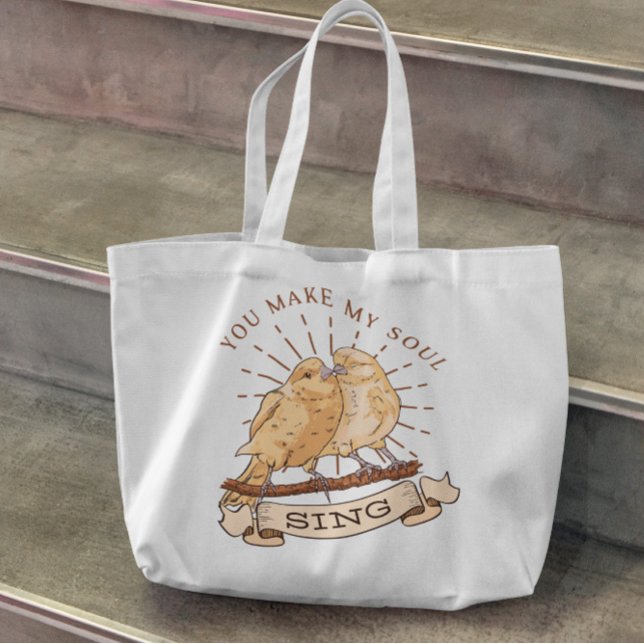 Fåglar: Exempel på illustration av tote Bag Tygkasse (Skapare uppladdad)