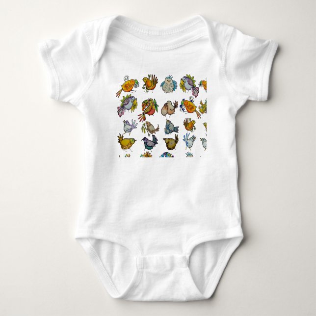 Fåglar & Fågelungar T Shirt (Framsida)