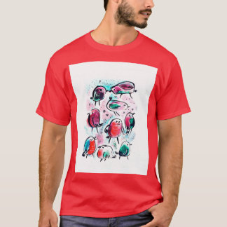 Fåglar Fåglar Grafik T Shirt