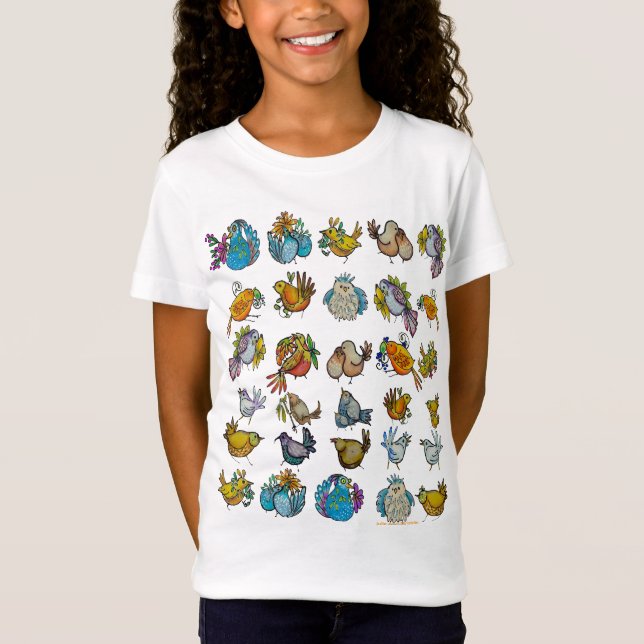 Fåglar & Fåglar T Shirt (Framsida)