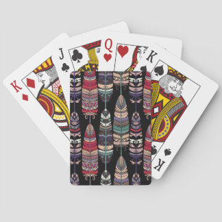 Fåglar Feathers Tribal Art Seamless Casinokort