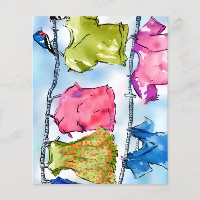 Fåglar 'flyer' litet anteckningspapper ark (Framsida)