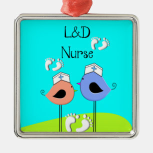 Fåglar för arbete- och julgransprydnad metall