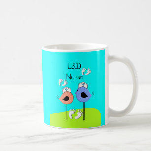 Fåglar för arbete- och kaffemugg