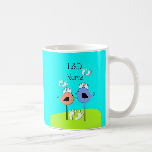 Fåglar för arbete- och kaffemugg (Höger)