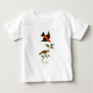 Fåglar för Songbird för fågel för scharlakans T Shirt