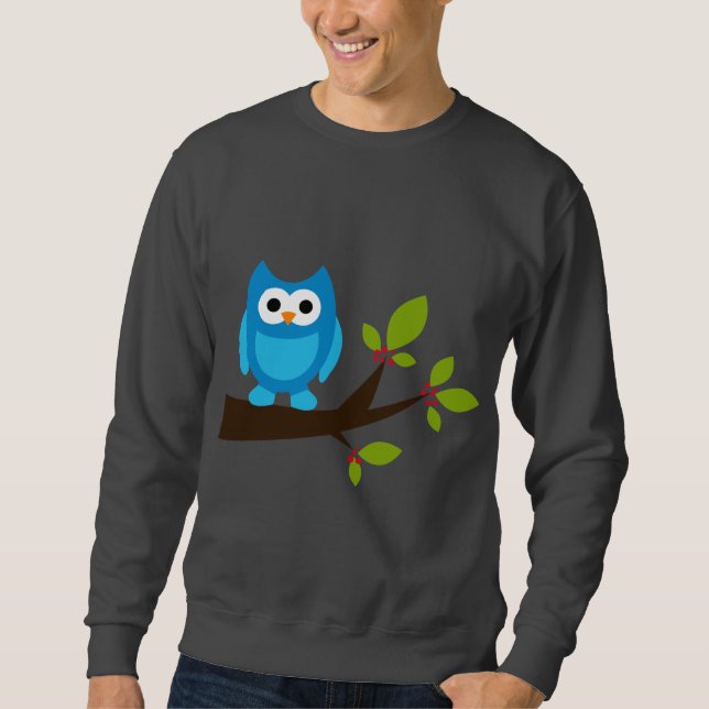 Fåglar för ugglaugglafågel slösar det gulliga sweatshirt (Framsida)