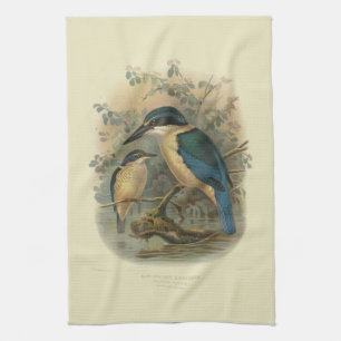 Fåglar för vintagevetenskap NZ - NZ-Kingfisher Kökshandduk