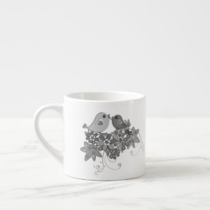 Fåglar, glas espressomugg