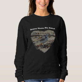 Fåglar gör mig till Smile Snowy Plover Photo Kuste T Shirt