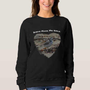 Fåglar gör mig till Smile Snowy Plover Photo Kuste T Shirt