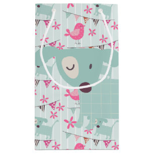 Fåglar, Hundar, banderoller, blommor