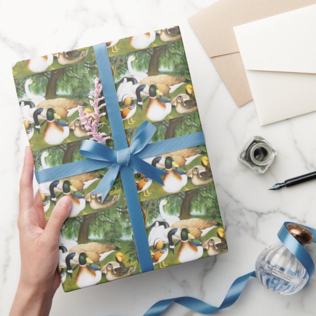 Fåglar i ankor och svan presentpapper (Gifting)