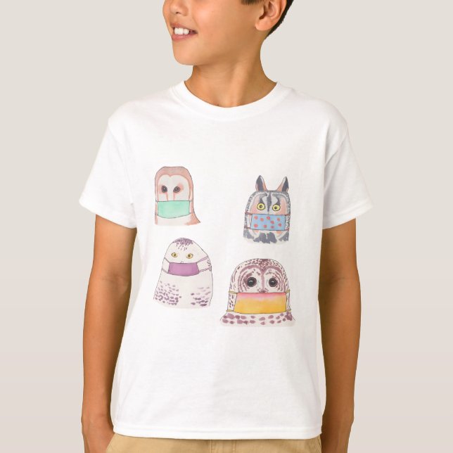 Fåglar i ansiktsmasker. 2020 fåglar t shirt (Framsida)