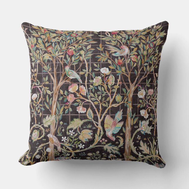 Fåglar i Blomsterträdgården, William Morris Kudde (Framsida)
