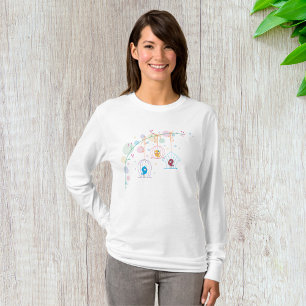Fåglar i burar kvinnor med lång Sleeve T Shirt