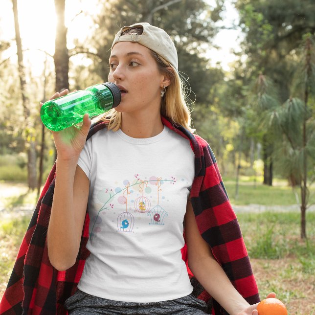 Fåglar i burar T-Shirt med gigantisk spets (Skapare uppladdad)