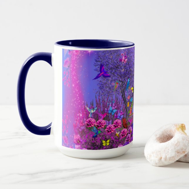 Fåglar i Bushkaffe Mugg (Med munk)