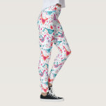 Fåglar i en Garden Modern Boho Watercolor Leggings<br><div class="desc">Den moderna bohemiska folkfärgen stil,  som målar upp fåglar i en trädgård av blommor av god orange,  rosa och vild.</div>