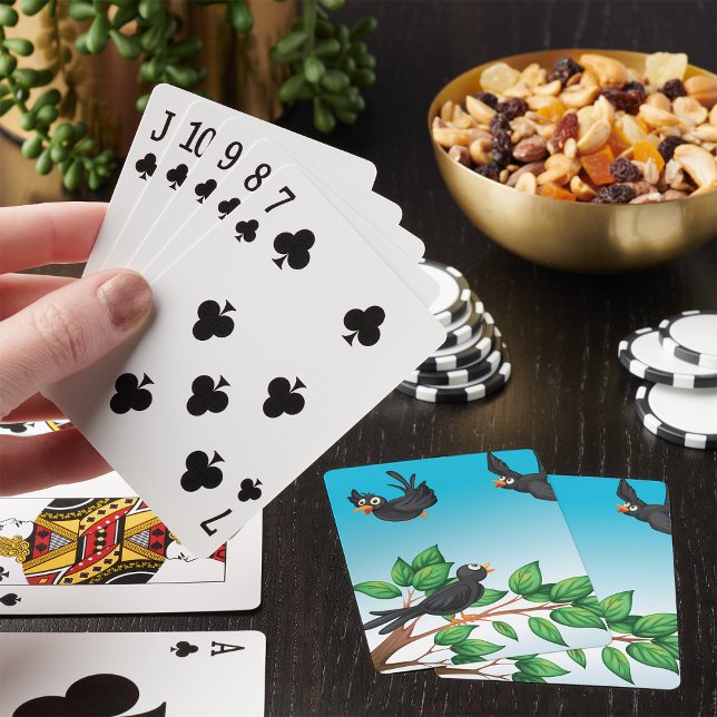 Fåglar i ett uppsamlingskort i Träd Casinokort (Skapare uppladdad)