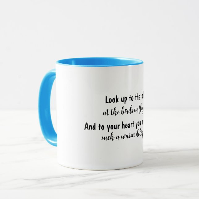 Fåglar i färd Motivitaional Quote Mugg (Framsida vänster)